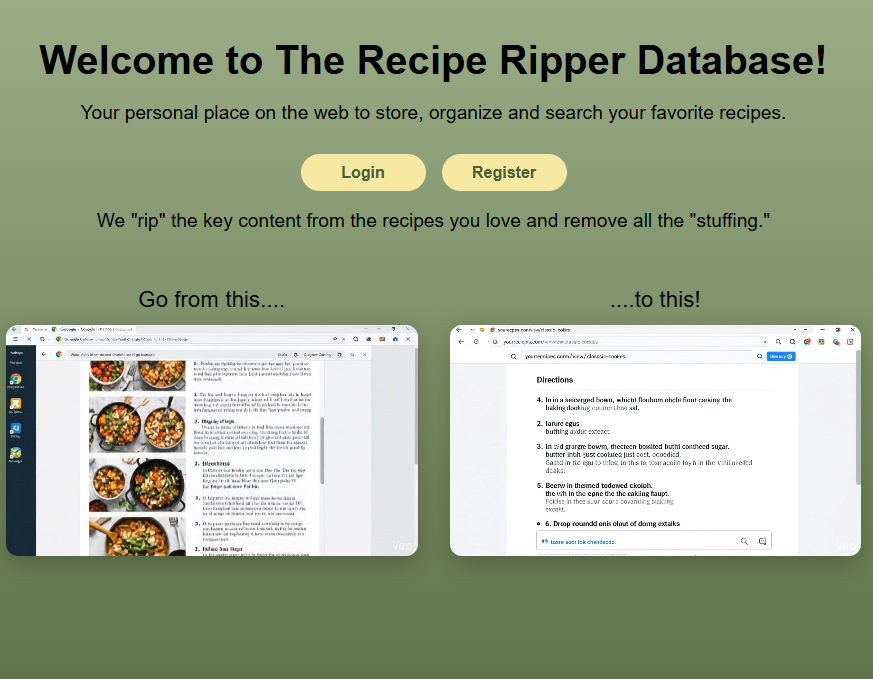 Screenshot of The Recipe Ripper